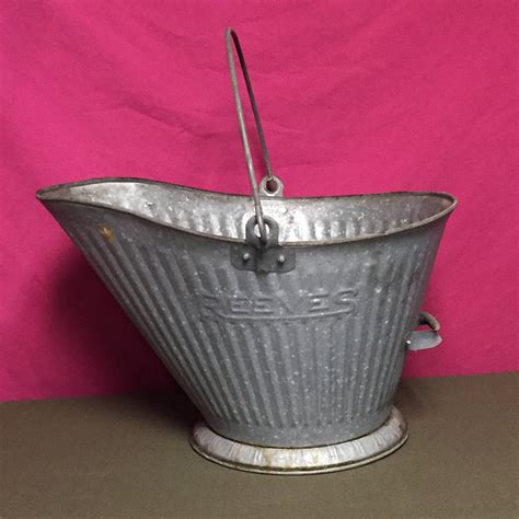 fireplace coal scuttle metal box|old fashioned coal bucket.